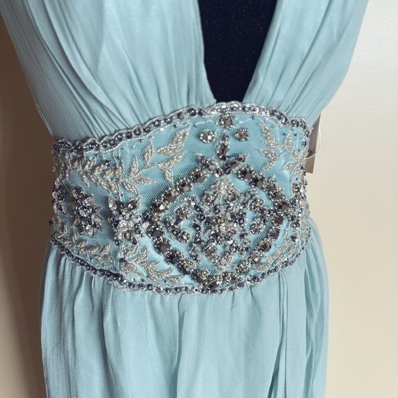 Women's Mandalay Turquoise Maxi Dress with Silver Embellishments Size 8 - Picture 12 of 13